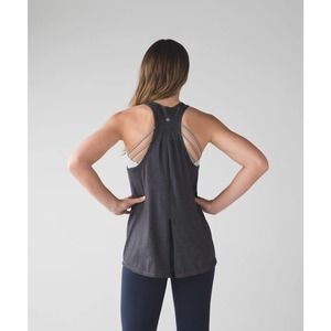 Lululemon Salute The Sun Tank Heathered Black Size 8
